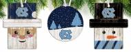 North Carolina Tar Heels 3-Pack Christmas Ornament Set