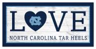 North Carolina Tar Heels 6" x 12" Love Sign