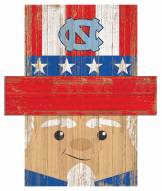 North Carolina Tar Heels 6" x 5" Patriotic Head
