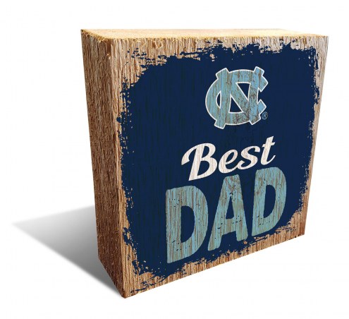 North Carolina Tar Heels Best Dad 6&quot; x 6&quot; Block