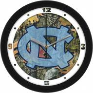North Carolina Tar Heels Camo Wall Clock