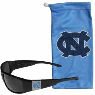 North Carolina Tar Heels Chrome Wrap Sunglasses & Bag