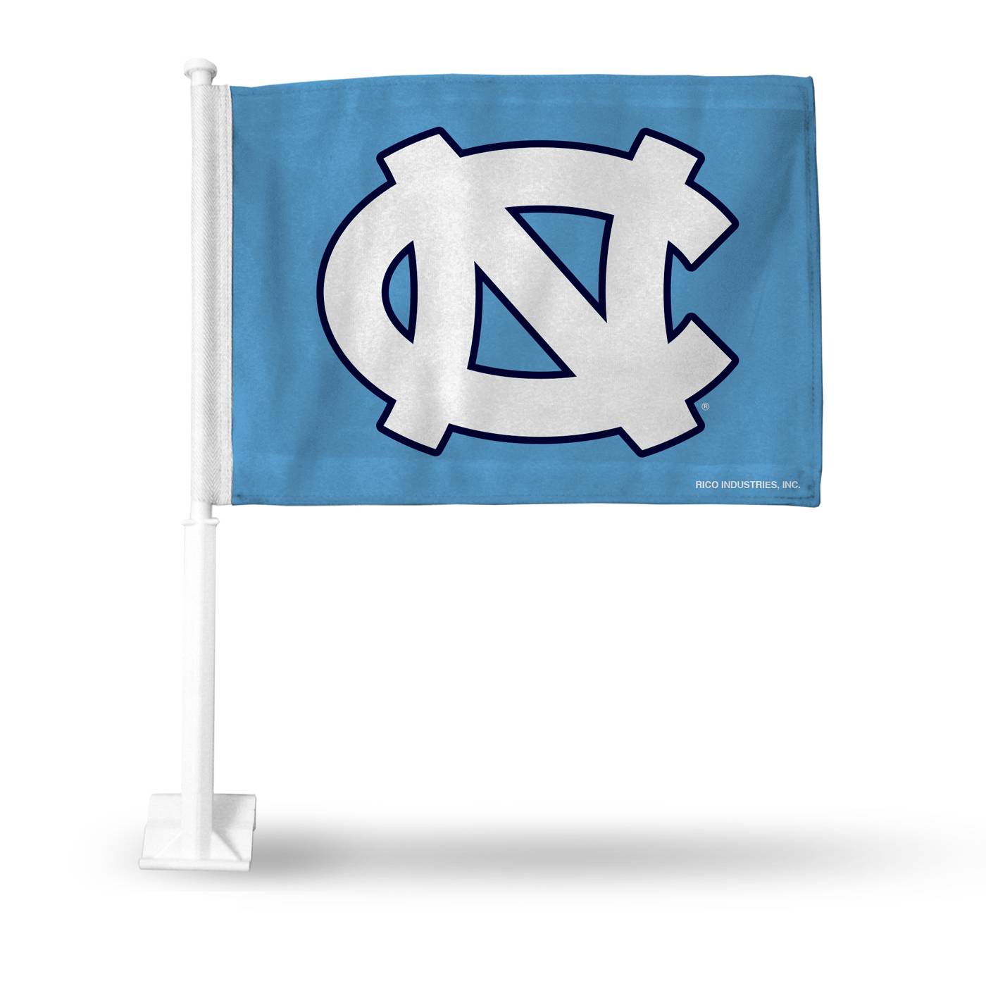 NCAA North Carolina Tar Heels Ram Head Car Flag with included Pole 
