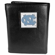 North Carolina Tar Heels Deluxe Leather Tri-fold Wallet