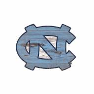 North Carolina Tar Heels Distressed Logo Cutout Sign