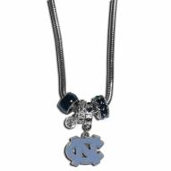 North Carolina Tar Heels Euro Bead Necklace