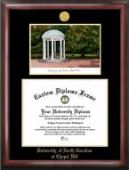 North Carolina Tar Heels Gold Embossed Diploma Frame with Campus Images Lithograph