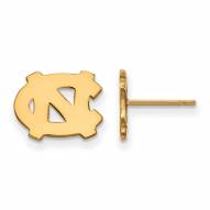North Carolina Tar Heels Sterling Silver Gold Plated Extra Small Post Earrings