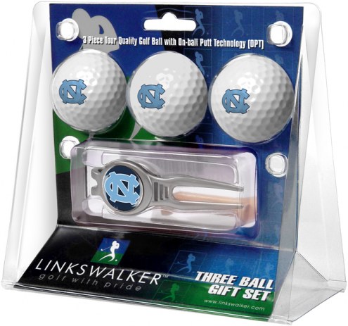 North Carolina Tar Heels Golf Ball Gift Pack with Kool Tool