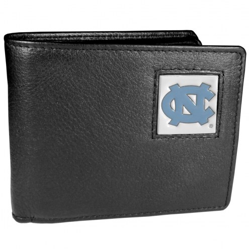 North Carolina Tar Heels Leather Bi-fold Wallet in Gift Box