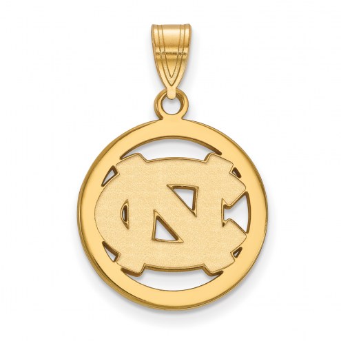 North Carolina Tar Heels Sterling Silver Gold Plated Medium Pendant