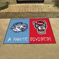 North Carolina Tar Heels/NC State Wolfpack House Divided Mat