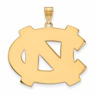 North Carolina Tar Heels NCAA Sterling Silver Gold Plated Extra Large Pendant