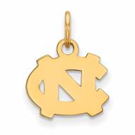 North Carolina Tar Heels NCAA Sterling Silver Gold Plated Extra Small Pendant