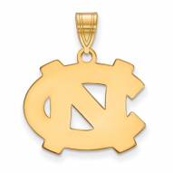 North Carolina Tar Heels NCAA Sterling Silver Gold Plated Medium Pendant