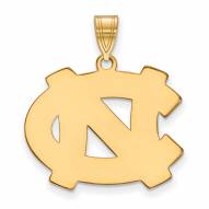 North Carolina Tar Heels NCAA Sterling Silver Gold Plated Large Pendant