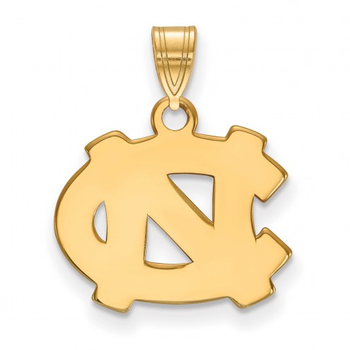 North Carolina Tar Heels NCAA Sterling Silver Gold Plated Small Pendant