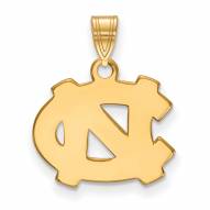 North Carolina Tar Heels NCAA Sterling Silver Gold Plated Small Pendant