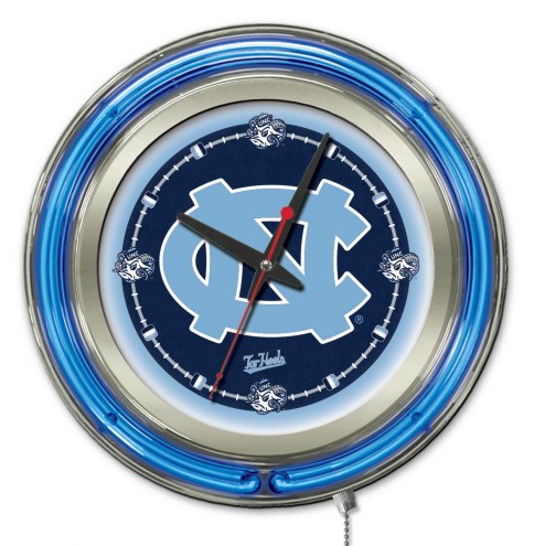 North Carolina Tar Heels Neon Clock