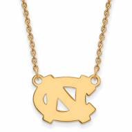 North Carolina Tar Heels Sterling Silver Gold Plated Small Pendant Necklace