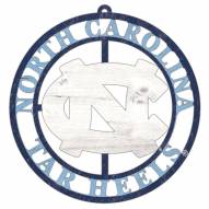 North Carolina Tar Heels Team Logo Cutout Door Hanger
