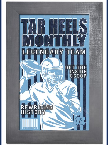 North Carolina Tar Heels Team Monthly 11&quot; x 19&quot; Framed Sign