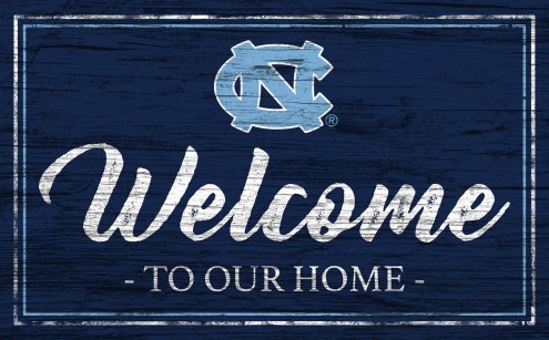 North Carolina Tar Heels Welcome to our Home 6&quot; x 12&quot; Sign