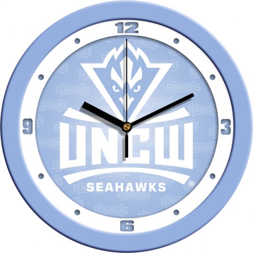 North Carolina Wilmington Seahawks Baby Blue Wall Clock