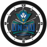 North Carolina Wilmington Seahawks Carbon Fiber Wall Clock