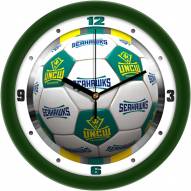 North Carolina Wilmington Seahawks Soccer Wall Clock