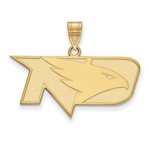 North Dakota Fighting Hawks NCAA Sterling Silver Gold Plated Medium Pendant