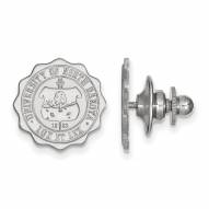 North Dakota Fighting Hawks Sterling Silver Crest Lapel Pin