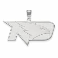 North Dakota Fighting Hawks Sterling Silver Large Pendant