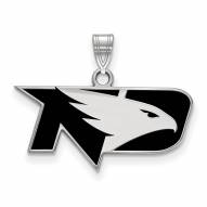 North Dakota Fighting Hawks Sterling Silver Small Enamel Pendant