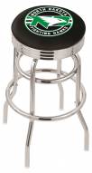 University of North Dakota Double Ring Swivel Barstool with Ribbed Accent Ring