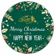 North Dakota State Bison 12" Merry Christmas & Happy New Year Sign