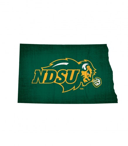North Dakota State Bison 12&quot; Team Color Logo State Sign