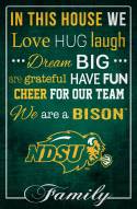 North Dakota State Bison 17" x 26" In This House Sign