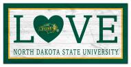 North Dakota State Bison 6" x 12" Love Sign