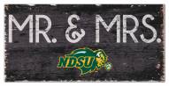 North Dakota State Bison 6" x 12" Mr. & Mrs. Sign