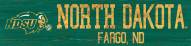 North Dakota State Bison 6" x 24" Team Name Sign