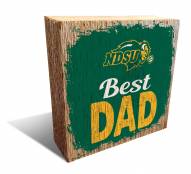 North Dakota State Bison Best Dad 6" x 6" Block