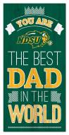 North Dakota State Bison Best Dad in the World 6" x 12" Sign