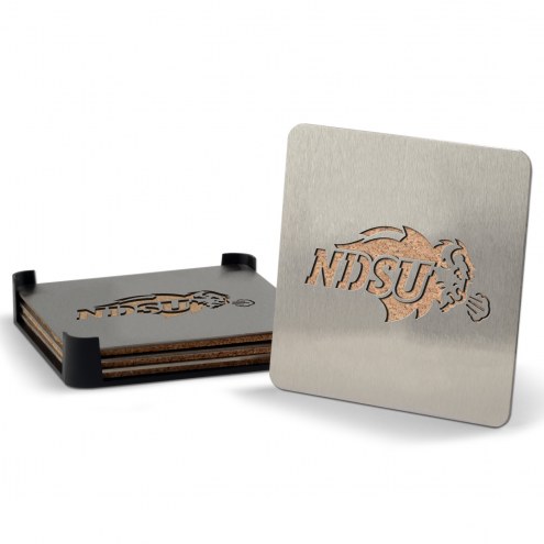 North Dakota State Bison Boasters Stainless Steel Coasters - Set of 4