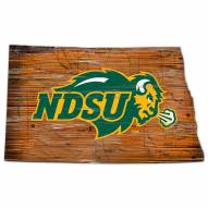 North Dakota State Bison Distressed State with Logo Sign
