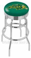North Dakota State Bison Double Ring Swivel Barstool with Ribbed Accent Ring
