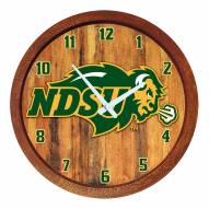 North Dakota State Bison "Faux" Barrel Top Wall Clock