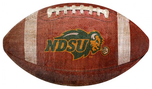 North Dakota State Bison Football Shaped Sign