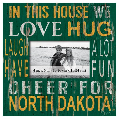 North Dakota State Bison In This House 10&quot; x 10&quot; Picture Frame