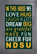 North Dakota State Bison In This House 11" x 19" Framed Sign